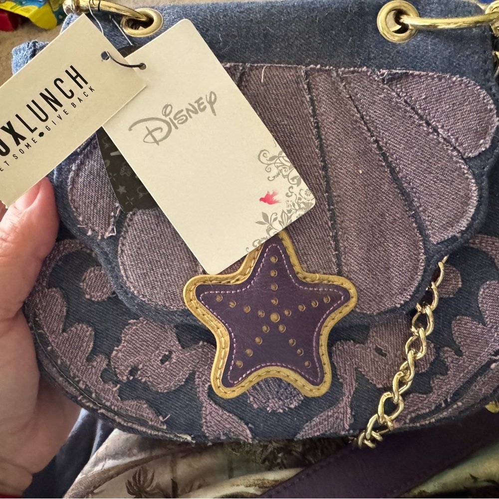 Loungefly Disney The Little Mermaid Ariel Denim Saddle Bag - BoxLunch Exclusive